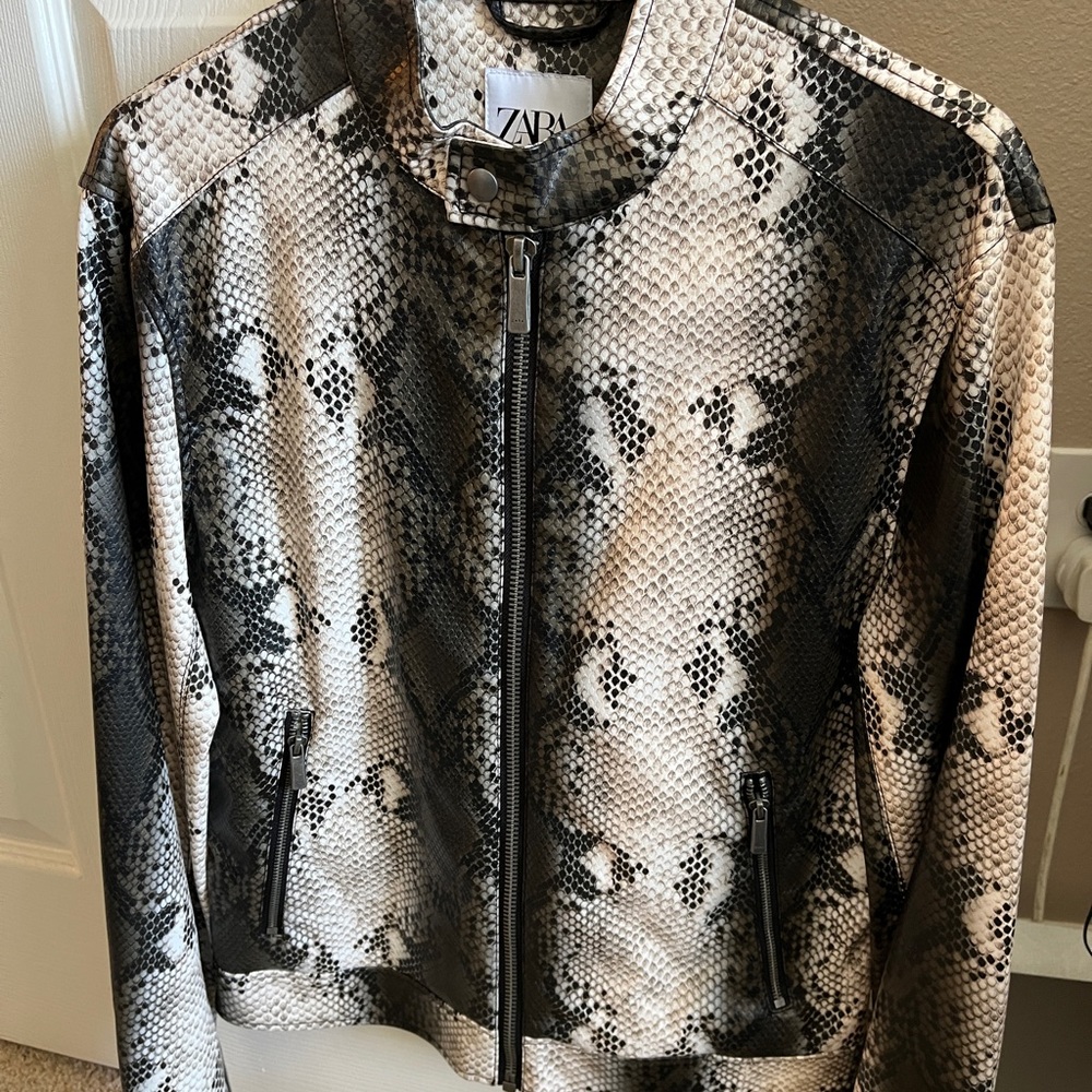 Snakeskin Look Zara Mens Jacket - Never Worn